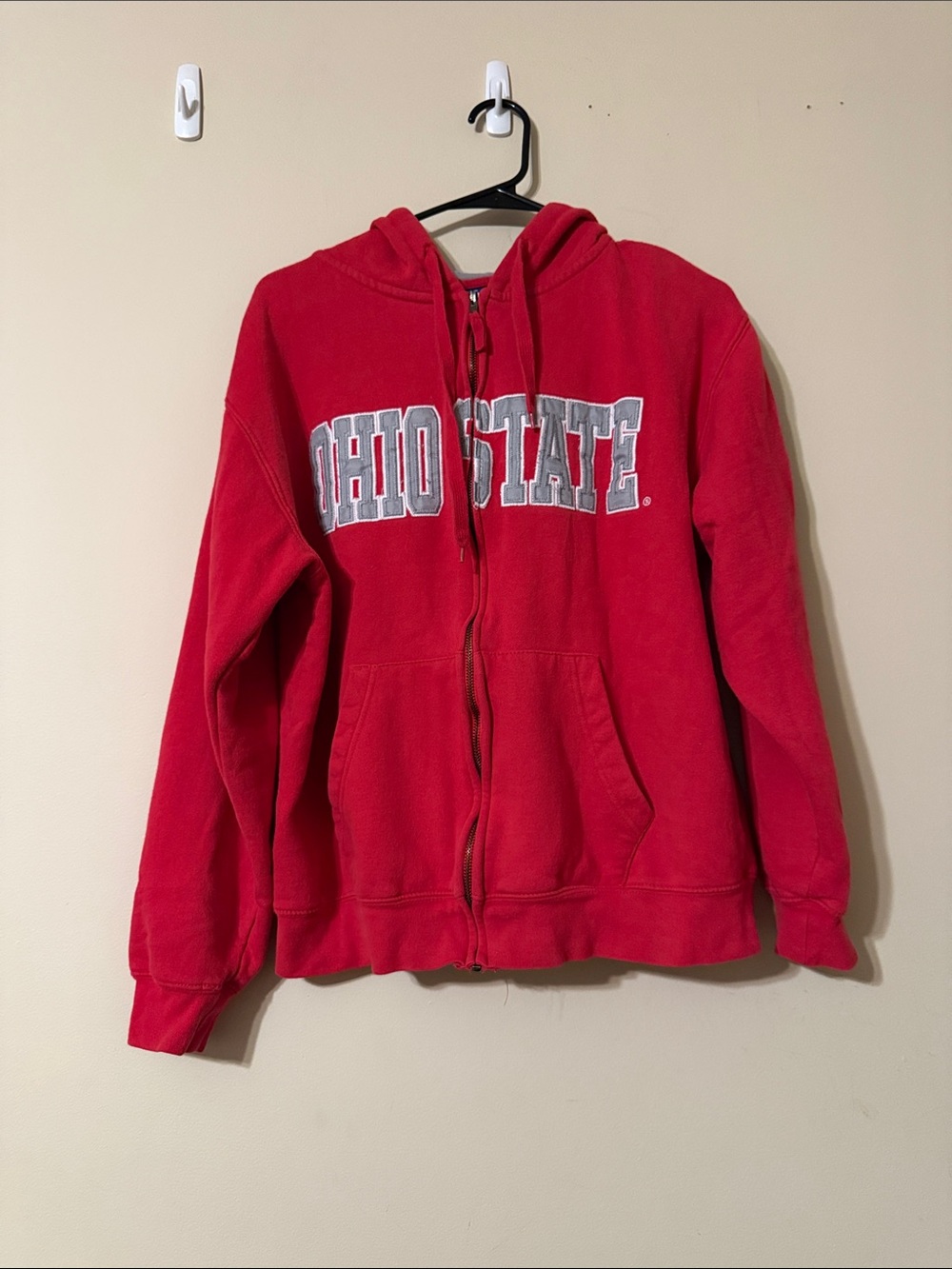 Ohio State Red Zip-Up Hoodie